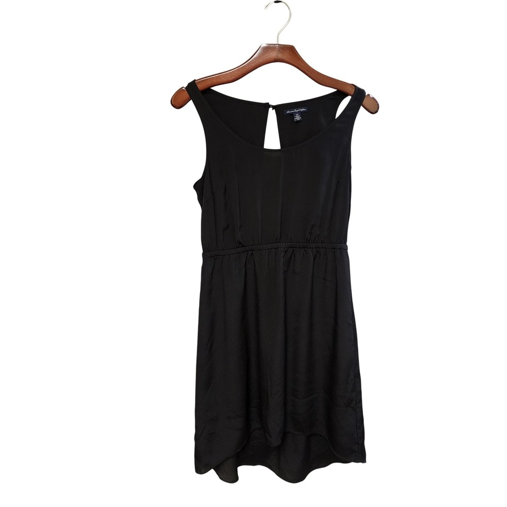 American Eagle Outfitters Black Keyhole Back Sleeveless Mini Dress Womens Small